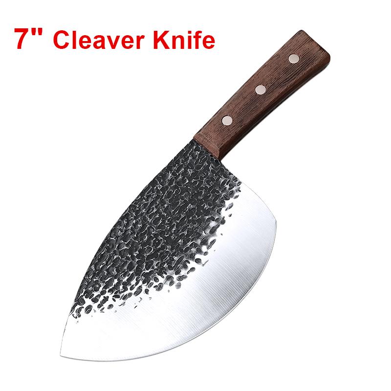 Stainless Steel Fishing Knives Hand Forged Blade Filleting Knife Cleaver Meat Butcher Knife Wood Handle Kitchen Knives Chef Tool