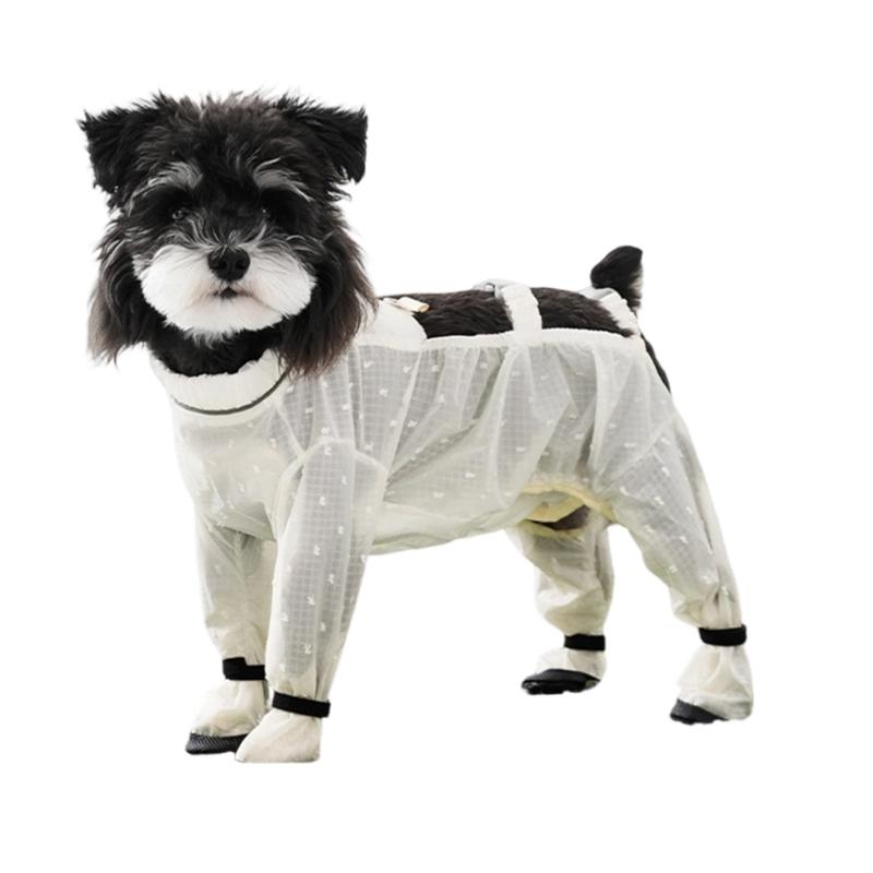 

Pet AntiDust Pants with Shoes For Dog Waterproof Protective Clothes Full Coverage Adjustable Suspender Pants for Outdoor S