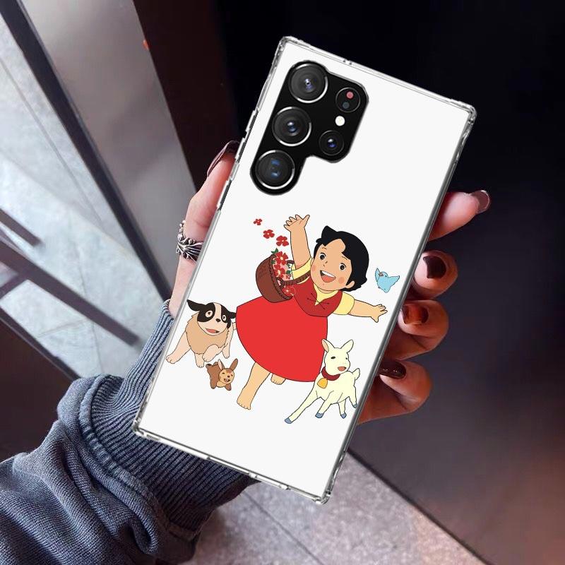 Heidi Cute Cartoon Phone Case For Samsung Galaxy S26 S25 Edge S24 S23 Ultra S22 Plus S21 S20 FE Soft TPU Back Cover Funda Galaxy