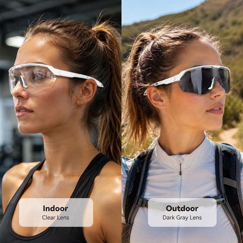 Photochromic Cycling Sunglasses UV400 Lightweight Sports Glasses Men Women MTB Road Bike Running Outdoor Windproof Eyewear 7