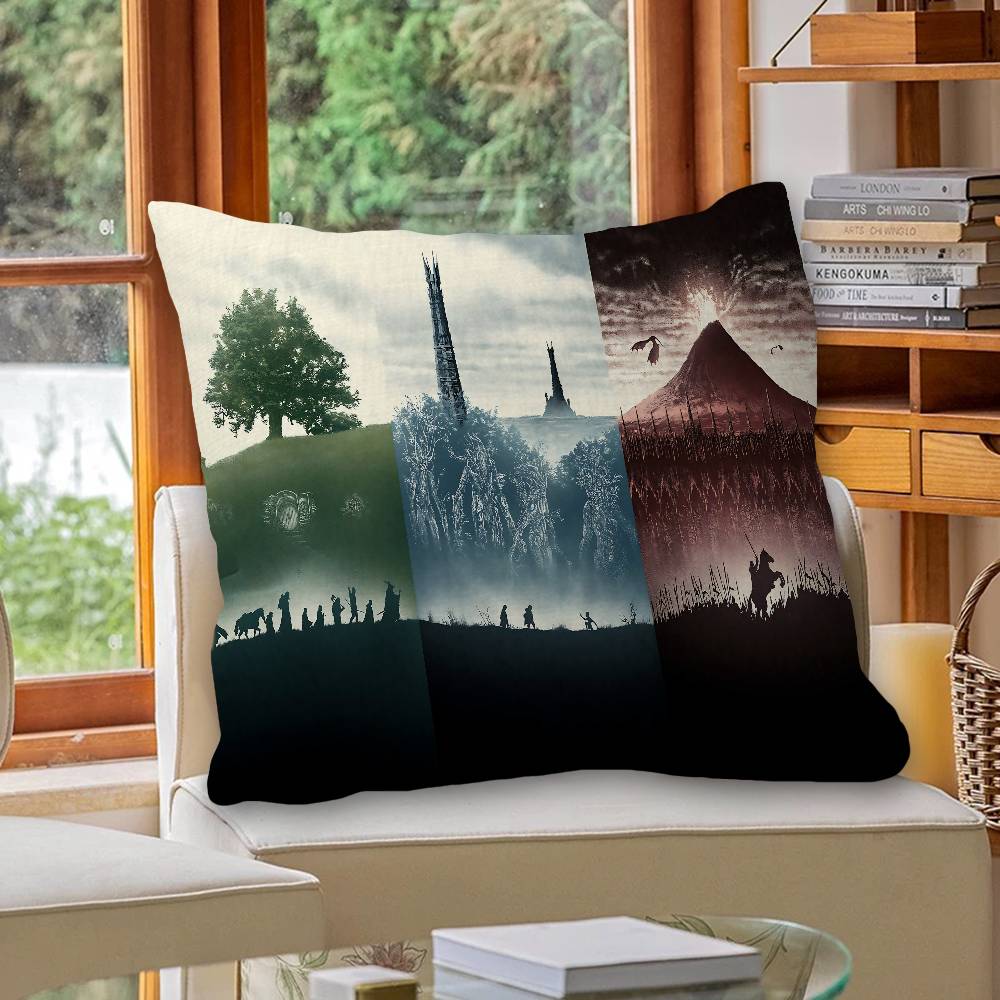 Classic Movie TThe LLords of The RRings Cushion Cover Pillow Cover Decor Pillowcase Printed Cushion Case for Couch
