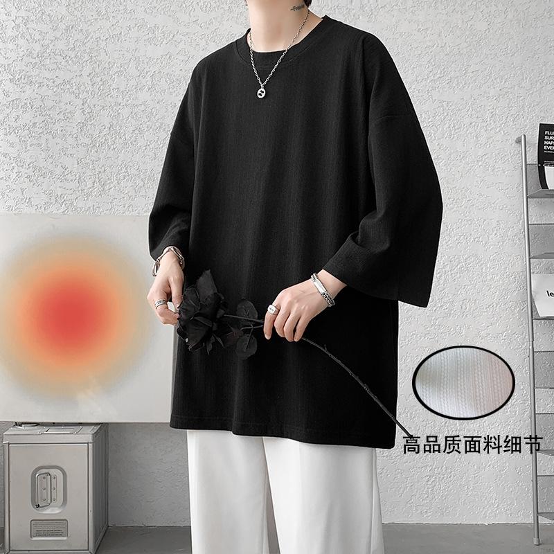 High Quality Men Oversized Ice Silk T Shirts Summer Mens Half Sleeve Fashions Harajuku T-Shirt Male Solid Color Daily Tees