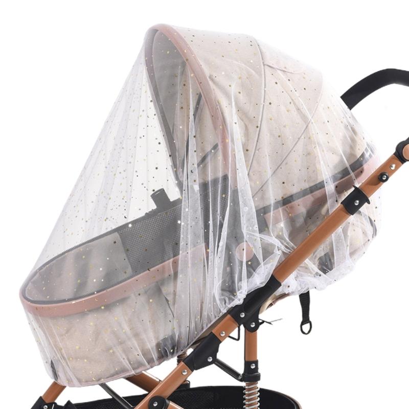 Upgraded Mosquito Net for Stroller Protective Baby Stroller Mosquito Net Perfect Bug Net for Strollers Bassinets Cradle-