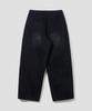 AGOD Vintage Elastic Waist Balloon Denim Pants [Black]