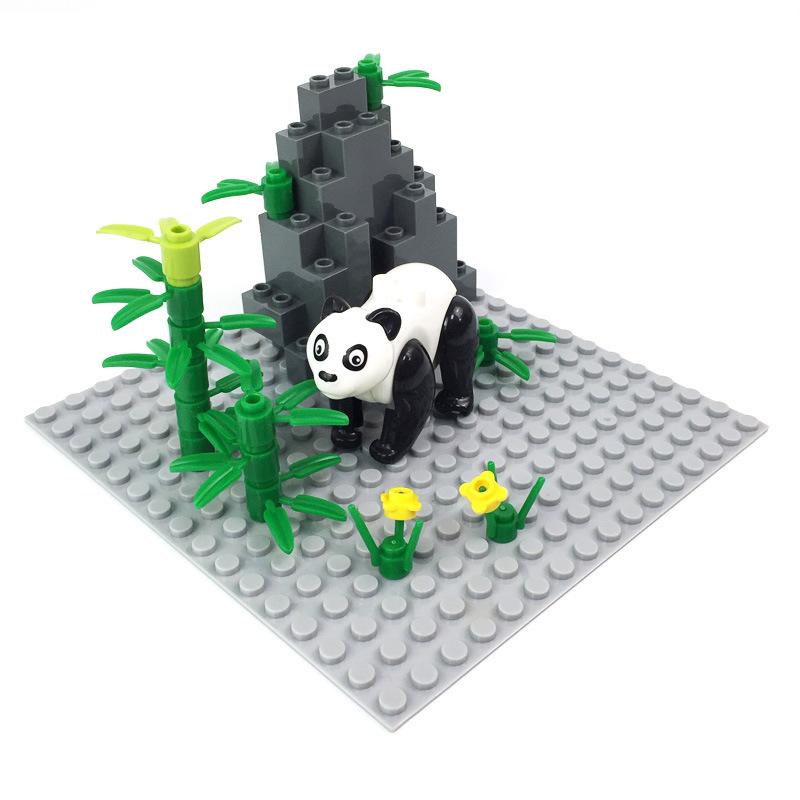 Набор строительных блоков MOC Ферма Зоопарк с Тигром Пандой Пингвинами - Лесная Сцена Овощной Сад Животные Пруд Игрушки для Детей Подарок
