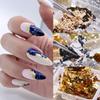 Aluminum Foil Nail Glitter Foils Holographic Sparkly Nail Sequins Ultra-Thin 3D Nail Charms Decorations for Women Girls