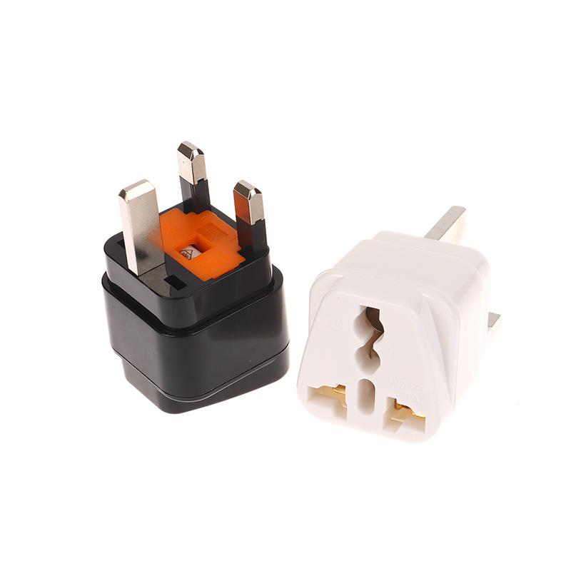 Universel Britisk Stikadapter Med 13A Sikring Sort/Hvid Rejseadapter 3-benet Stikkontakt Stik Uk Eu Il Adapter Us Til Uk Stik