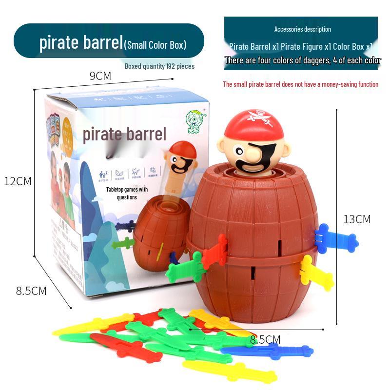 Pirate Barrel Interactive Educational Toy for Kids - Novelty Desktop Game