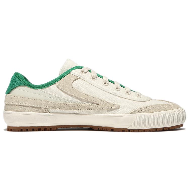 FILA Slip Resistant Abrasion Resistant Low top Skateboard Shoes Unisex Ecru Green 1XM01594D_920