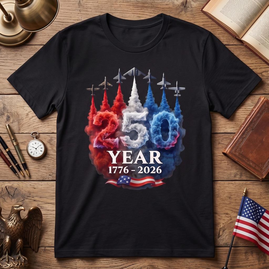 250 Years T-Shirt American 250th USA Patriotic Graphic USA Shirt 4th of July Tee