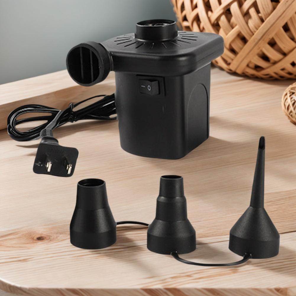 Electric Air Pump with 3 Nozzles Air Mattress Pump Inflator/Deflator Pumps for Inflatable Air Mattress Boats Swimming Ring