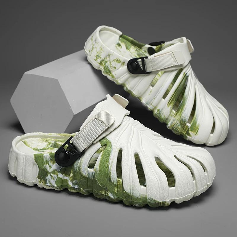 Camouflage-Stil Sandale Garten Schuhe Bequemer Hausschuh Sommer Herren Hausschuh Freizeit Outdoor Paar Eva Slide Strandsandalen 39-40 gray