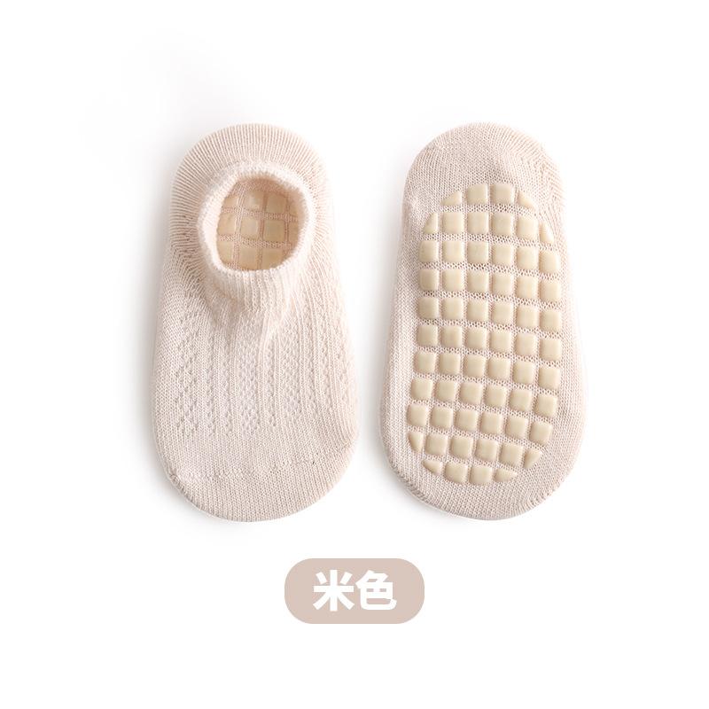 Summer Baby Sock for Boy Girl Candy Solid Color Ankle Short Sock for Toddler Thin Soft Breathable Indoor Non-slip Floor Sock