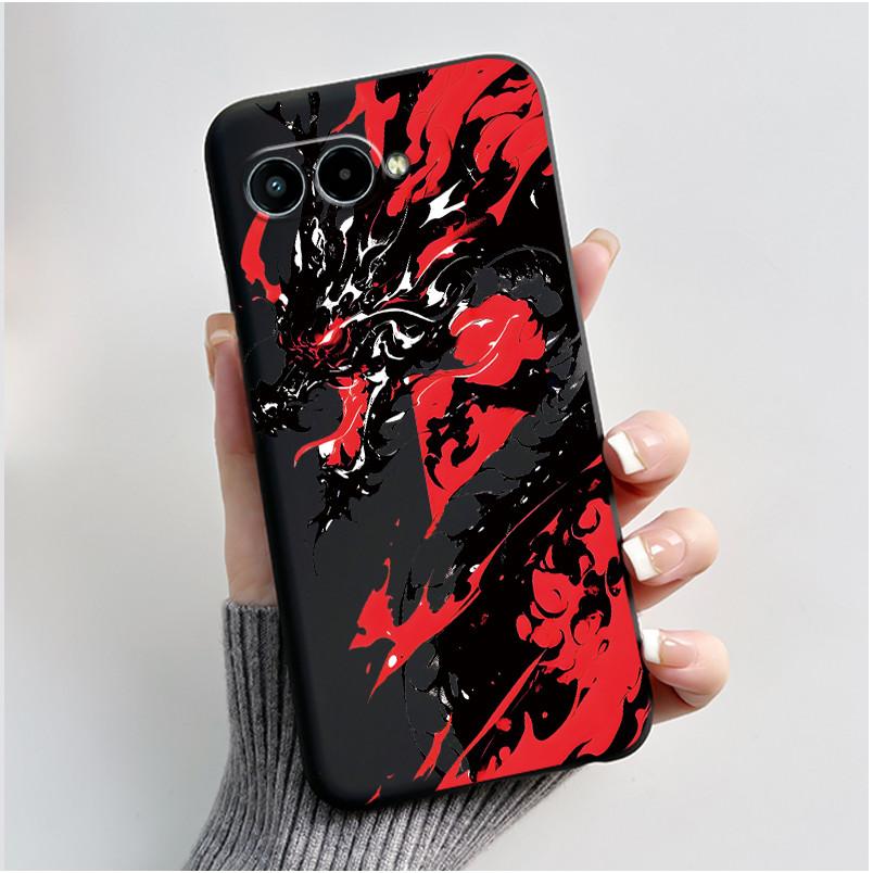 Handyhülle für TCL T-Mobile Revvl 8 T Telefon 3 Hülle Luxus Niedlicher Liebeshase Lustig Schwarzes TPU Weiches Silikon Schutz-Rückseite