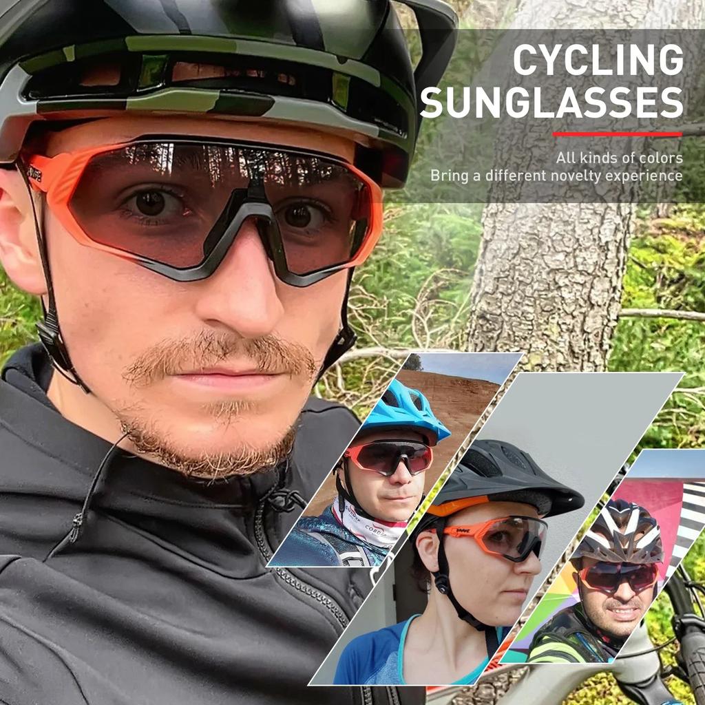 Kapvoe Photochromic Sunglasses for Men Glasses Cycling Women MTB Mountain Road Bicycle Eyewear Sports Cycling Oculos Ciclismo