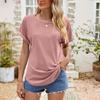 Women's Hole Hole Hollow Round Neck Short Sleeve Hole Eye Casual T-shirt
