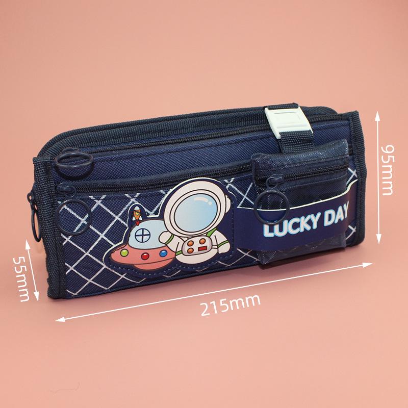 High-Capacity Cute Milky Pencil Case for Girls - Multifunctional Stationery Bag for Students