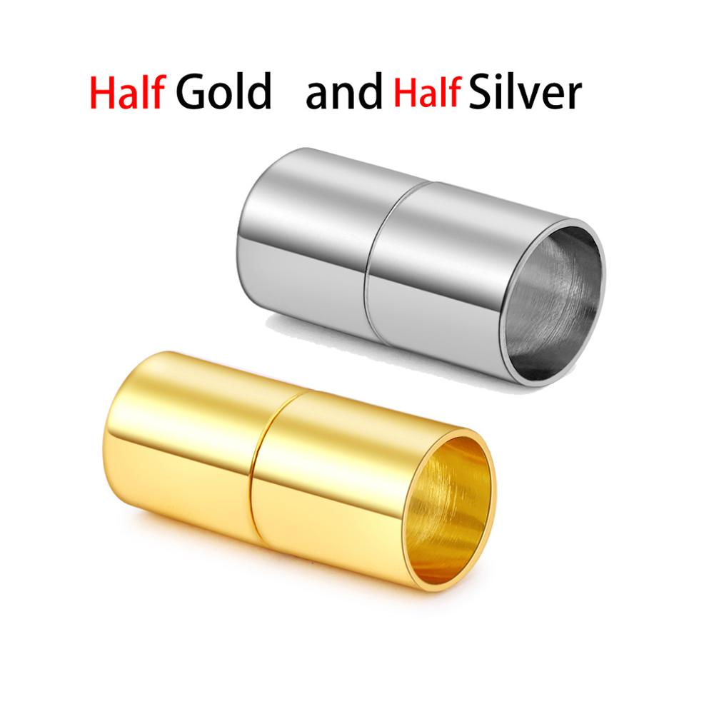 6-10pcs Gold Magnetic Clasps 3 4 5 6 7 8 10 12 14 15 mm Leather Cord Bracelet Connectors For DIY Jewelry Making Accessories