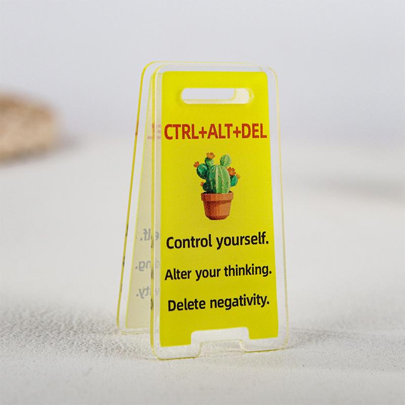 Acrylic Desk Sign "Leave Me Alone, I'M Busy" Humorous Office Decor Unisex Gift For Coworkers Desktop Ticket Clip