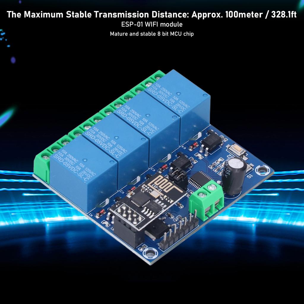 WiFi Relay Module 4 Channel Phone APP Remote Control   for Smart Home System  8266