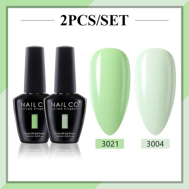 NAILCO 2 цвета, 15 мл, набор гель-лаков для ногтей Vernis, полуперманентный УФ-светодиодный гель для дизайна ногтей, принадлежности для профессионалов, отмачиваемый верхний слой