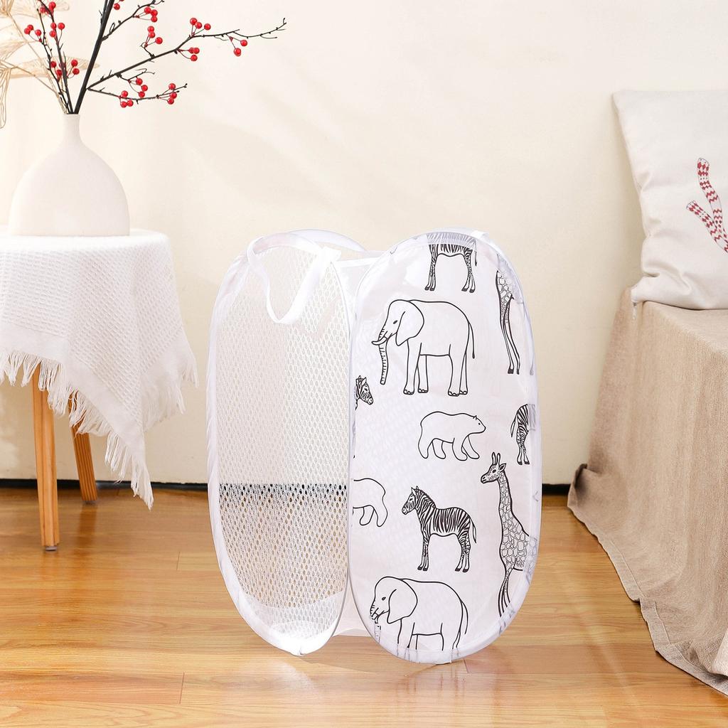 Household Dirty Clothes Basket Foldable Bathroom Laundry Basket Convenient Dirty Clothes Storage Basket Saves Space