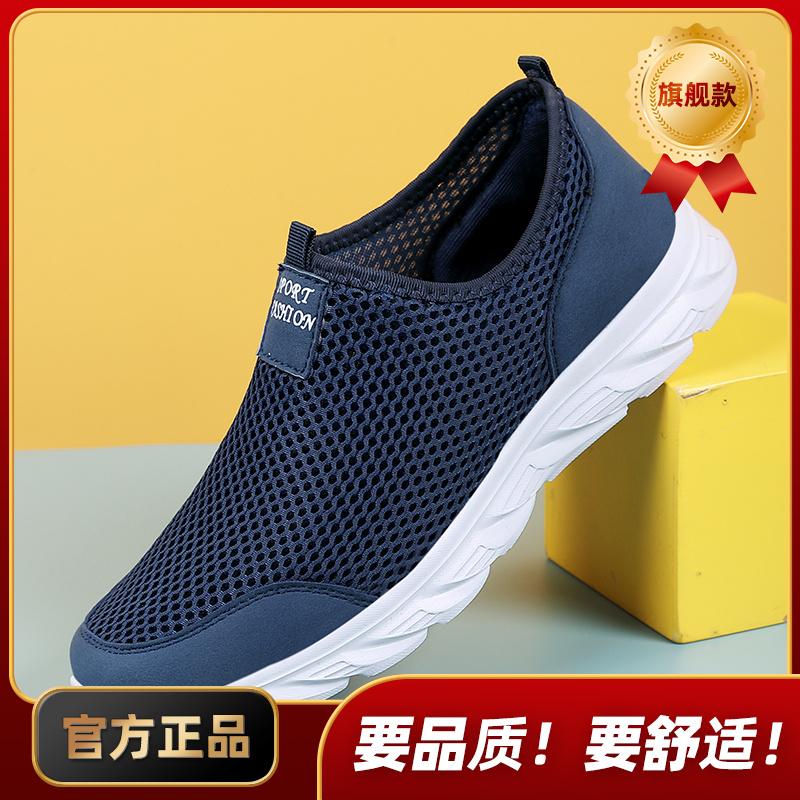 Summer Breathable Cloth Shoes Driving New Lightweight Mesh Walking Sports Mesh Shoes