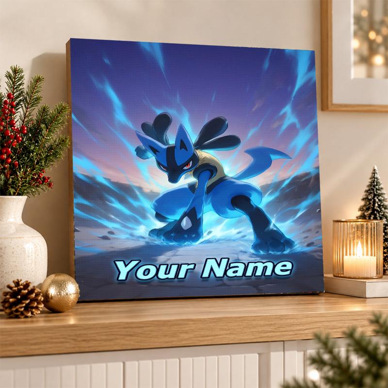 Lucario Custom Name Diamond Painting Personalized 5D Full Drill DIY Diamond Art Home Decor