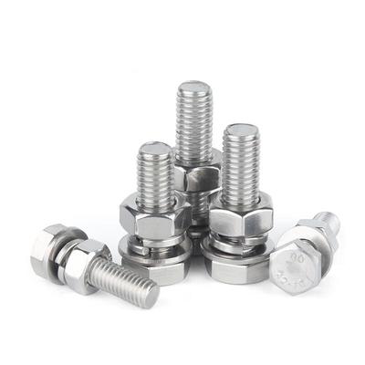 304 Stainless Steel Hex Head Bolt & Nut Washer Set