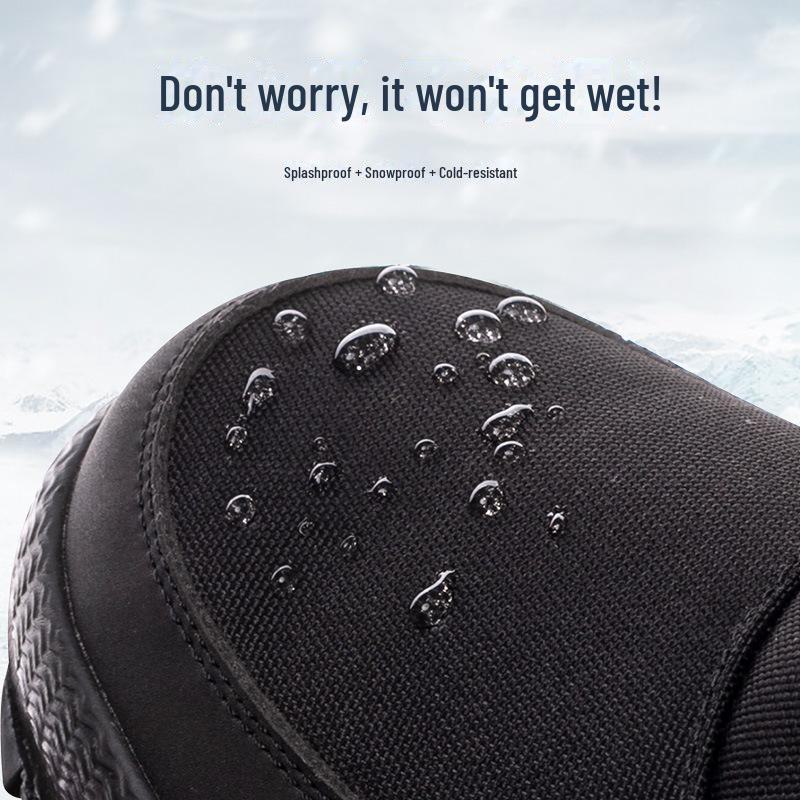 Northeast Men's Thickened Short Barrel Non-Slip Snow Boots - Velvet-Lined for Warmth In Winter