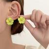 Pinkdudu Simple Sweet Multicolored Large Flower Acrylic Earrings Fashion Trendy Stud Earrings Women PD2272