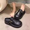 Spring 2025 Thick-soled Bag Head Half Slippers Women Wear New Korean Version of Non-slip Lazy One-pedal Boken Slippers