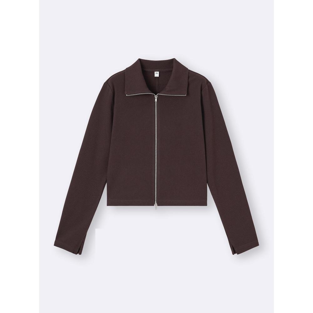 Gu By Uniqlo Rib Double Zip Cardigan