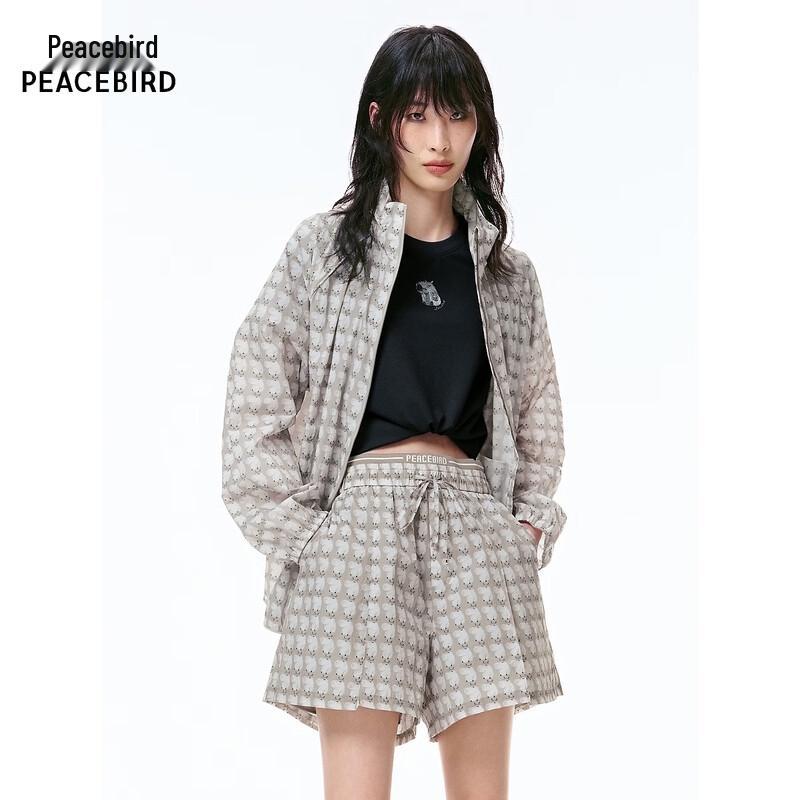 Taipingniao Plaid Hooded Lightweight Jacket XL