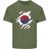 Torn South Korea Flag Korean Day Football Unisexs Light Cotton TShirt
