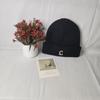 ins simple C letter wool hat autumn and winter face small men's and women's knitted hat sleeve cold hat versatile trendy new