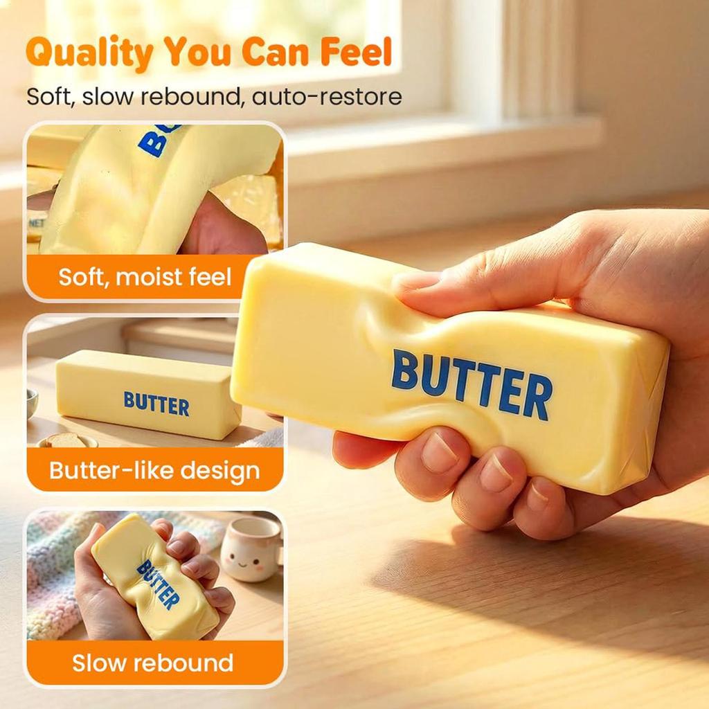 Antistress Butter Stick Squishys Toy Stress Anxiety Relief Fidget Toys Slow Rising Squeeze Toys Cheese Stick Sensory Toy
