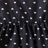 Dress For Girls 1-8Y Birthday Korean Style Fashion Lace Trim Heart Pattern Dress with Matching Bag