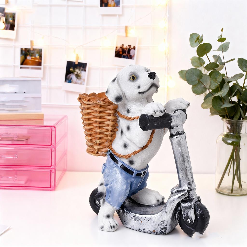 Scooter Puppy Resin Craft Ornaments