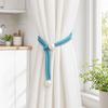 2Pcs Faux Pearl Curtain Tieback, Adjustable Window Curtain Holders Ties Backs, Drape Curtain Holdbacks for Home, Bedroom Decoration