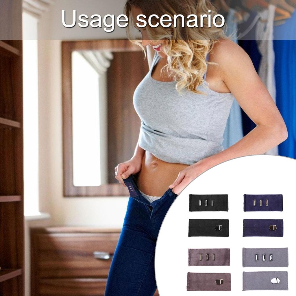 Hook Waist Band Extenders Hook Waist Extenders Adjustable Waistband Extender for Women Men Pants Jeans Skirt Trousers
