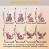 4 Pairs Double Sided Colorful Pattern Diamond Painting Earrings Diamond Painting DIY Earring Making Kit Women Girls Tool Kit
