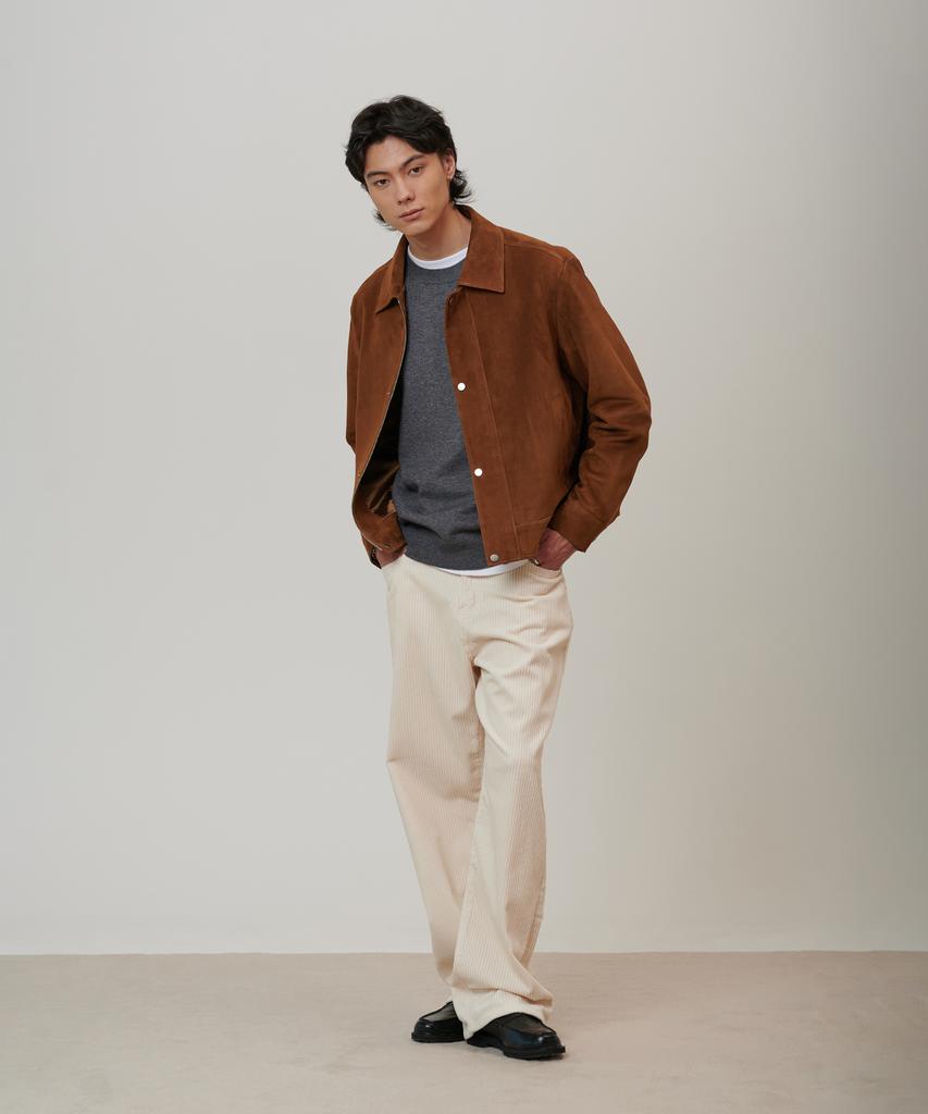 PINBLACK (Men) Corduroy Wide Pants Ivory