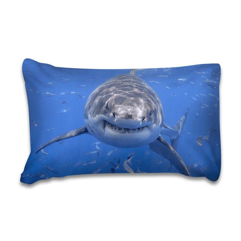 Stunning 3d Shark Duvet Cover With Pillow Cases Marine Animal Quilt Bedding Set New