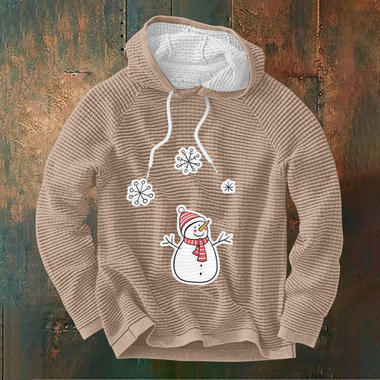 Мужской повседневный и модный свитер с длинными рукавами и капюшоном XL — фото 5