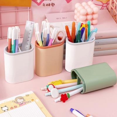Pen Holder Large Capacity Desk Organizer with Multi-Grid Partition Pens Scissors Office School Supplies Desktop Decor