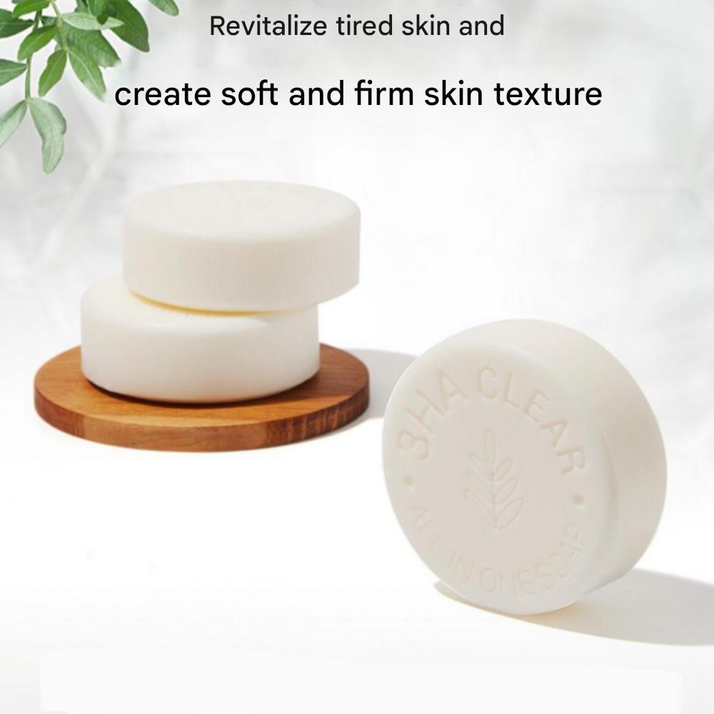 3HA All-in-One Cleansing Bar: Exfoliation, Face & Body, and Waste Removal All in One! 2(Two) Low-Irritation Soaps