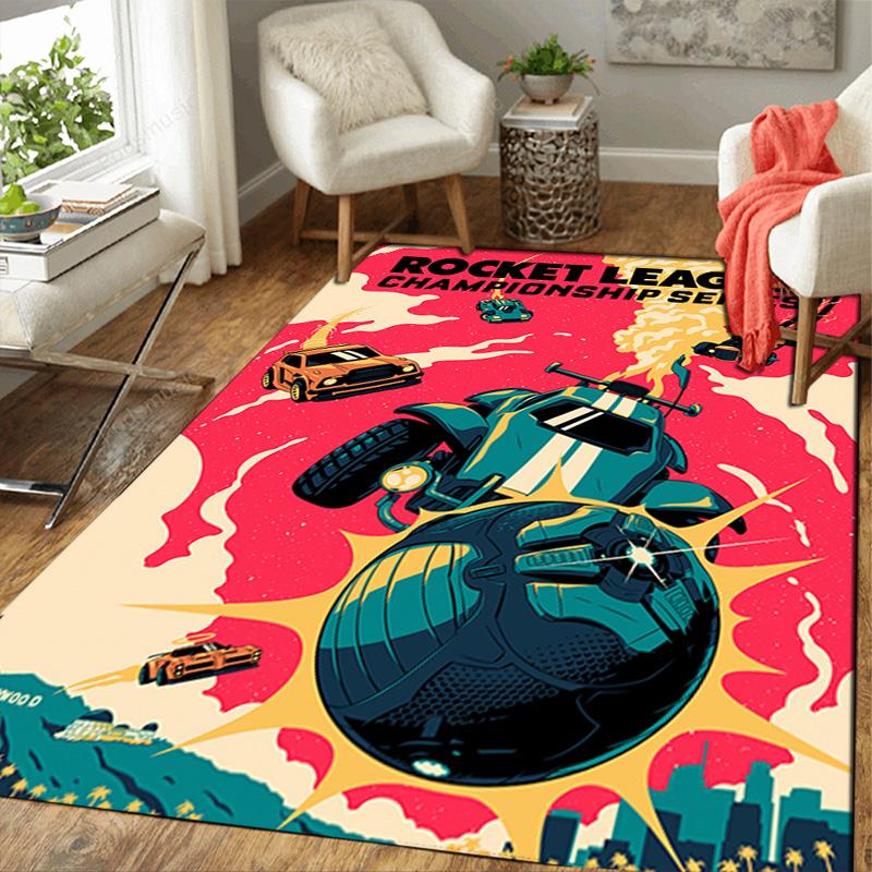 Rocket League Rug Floor Mat for Living Room or Bedroom Soft and Comfortable Carpet a Gift for Birthday and Holiday.SFF0917331