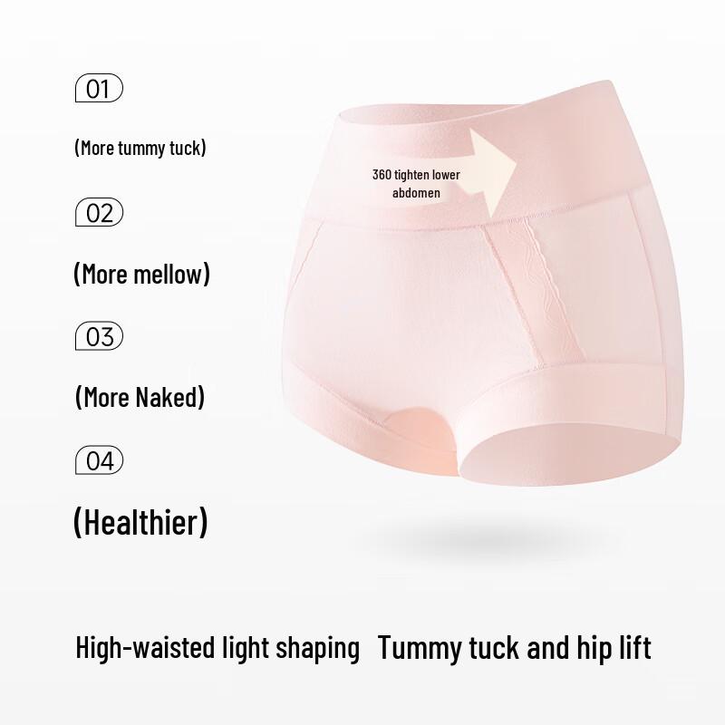 Tingmei Women's High-Waist Seamless Lace 3-Pack Briefs