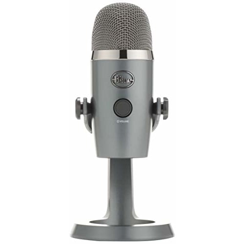 Logitech G Blue Yeti Nano BM300SG USB Gaming Microphone, Condenser Microphone for Mac, PS5, PS4, and PC, Shadow Gray, Gaming, Live Streaming, 2-Year W
